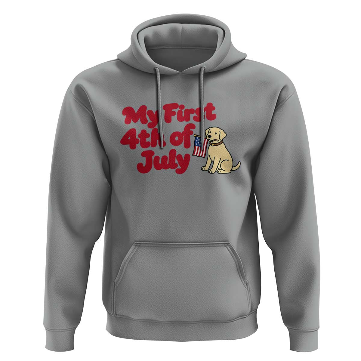 My First 4th of July Cute Golden Retriever Puppy Dog Hoodie American Flag Independence Holiday Milestone