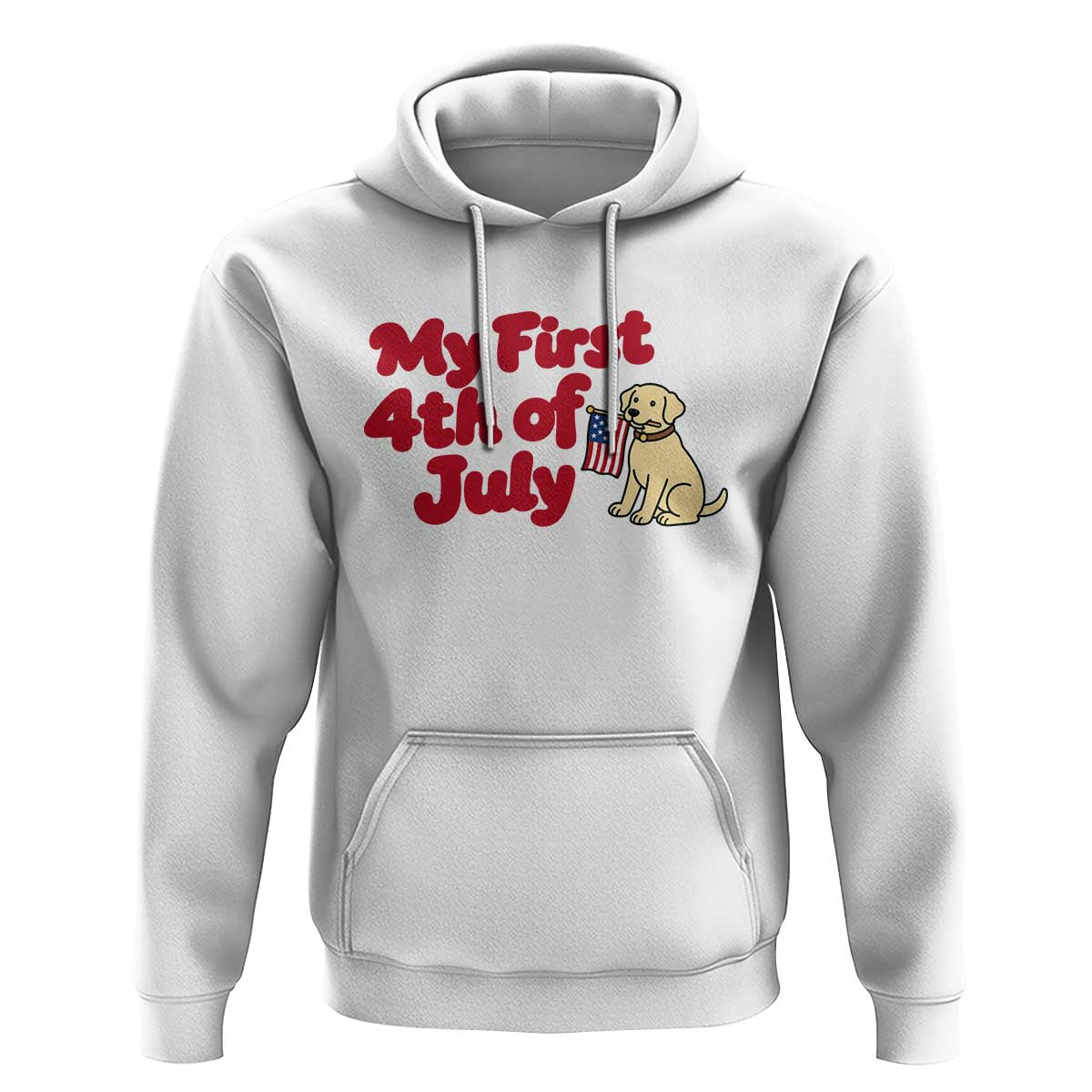 My First 4th of July Cute Golden Retriever Puppy Dog Hoodie American Flag Independence Holiday Milestone
