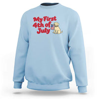 My First 4th of July Cute Golden Retriever Puppy Dog Sweatshirt American Flag Independence Holiday Milestone