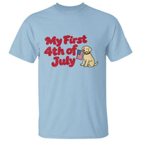 My First 4th of July Cute Golden Retriever Puppy Dog T Shirt American Flag Independence Holiday Milestone