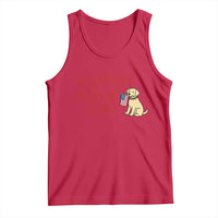 My First 4th of July Cute Golden Retriever Puppy Dog Tank Top American Flag Independence Holiday Milestone