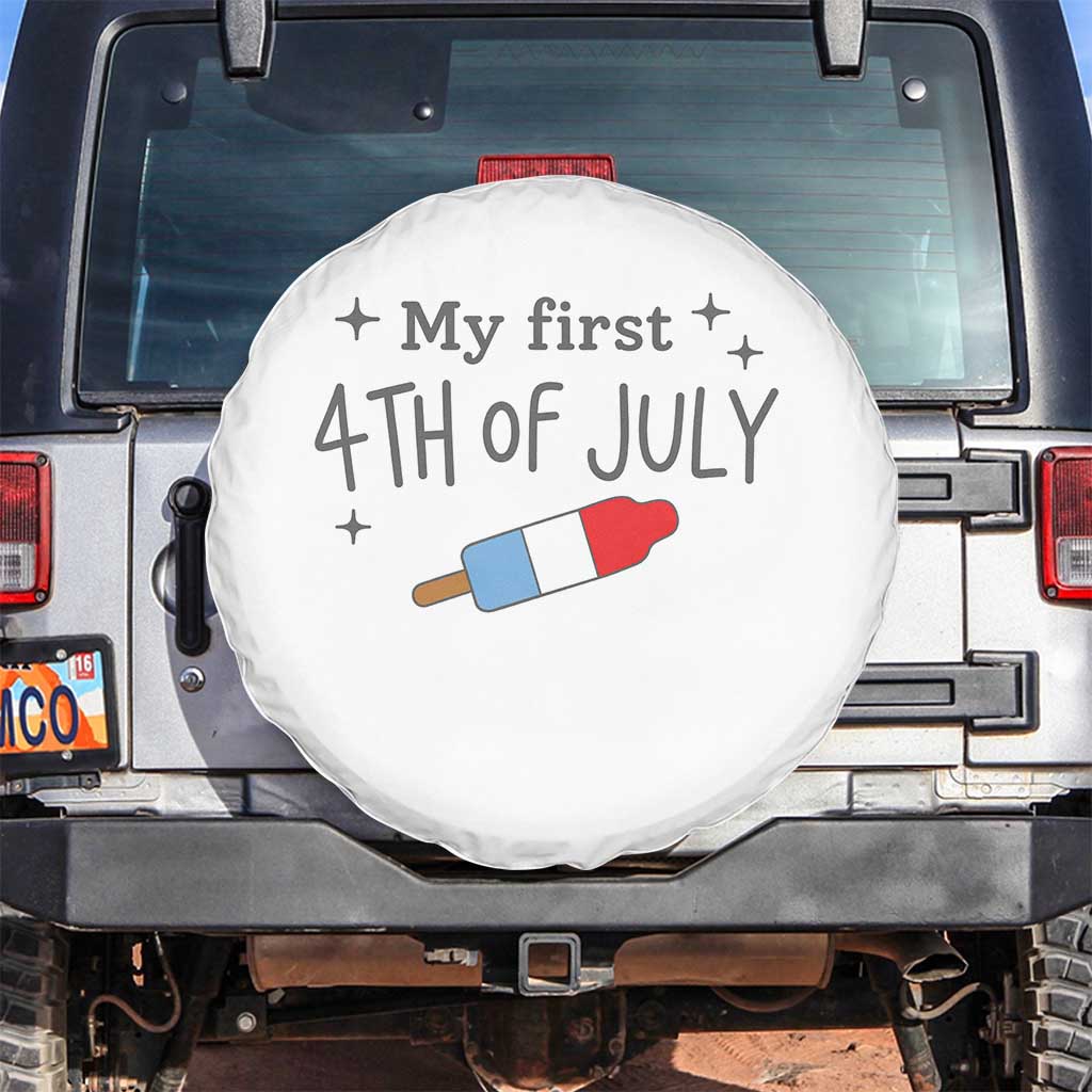 My First 4th of July Cute Summer Rocket Popsicle Spare Tire Cover Firecracker Ice Lolly Patriotic Baby Independence Holiday