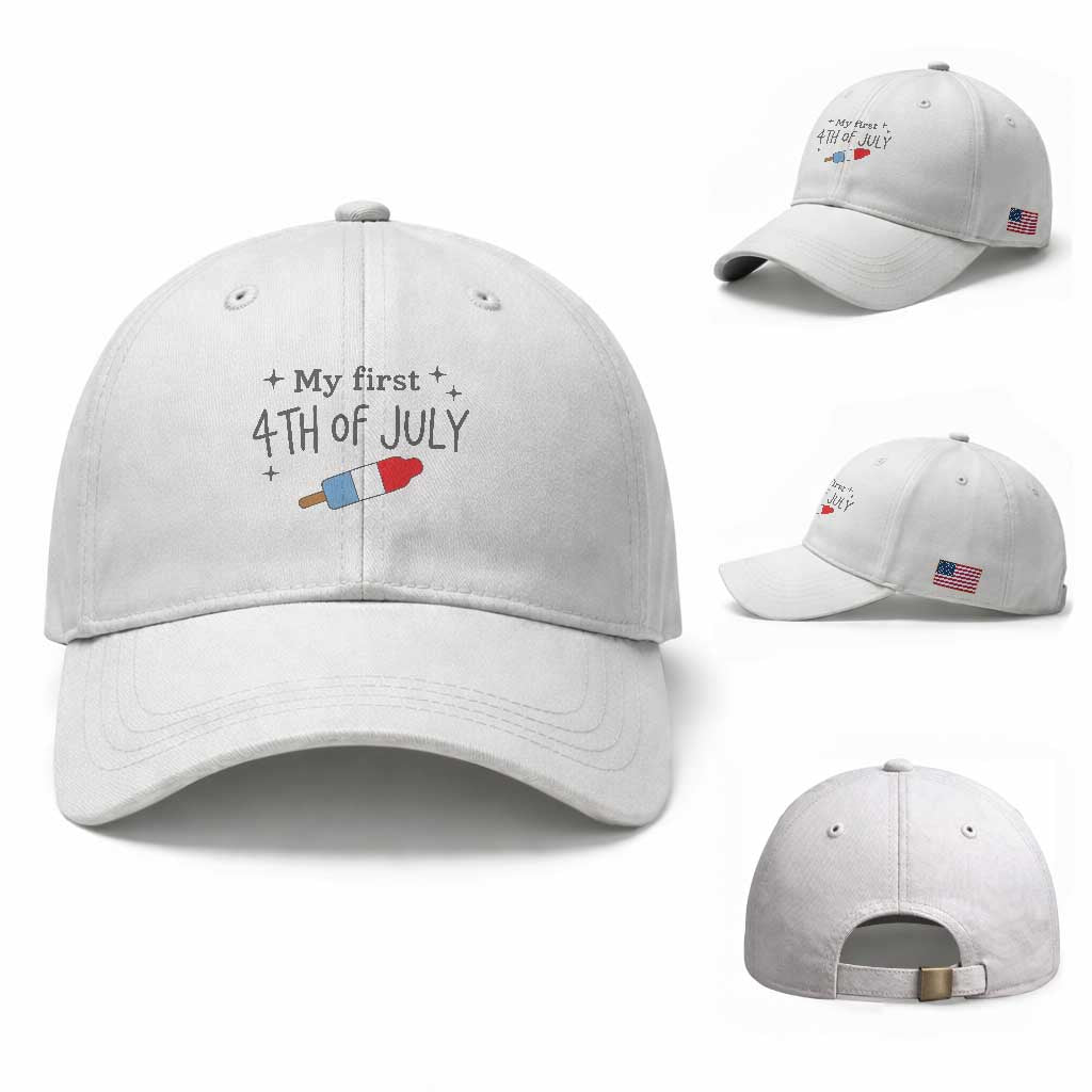 My First 4th of July Cute Summer Rocket Popsicle Baseball Cap Firecracker Ice Lolly Patriotic Baby Independence Holiday