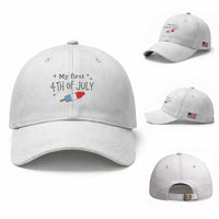 My First 4th of July Cute Summer Rocket Popsicle Baseball Cap Firecracker Ice Lolly Patriotic Baby Independence Holiday