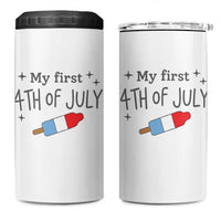 My First 4th of July Cute Summer Rocket Popsicle 4 in 1 Can Cooler Tumbler Firecracker Ice Lolly Patriotic Baby Independence Holiday