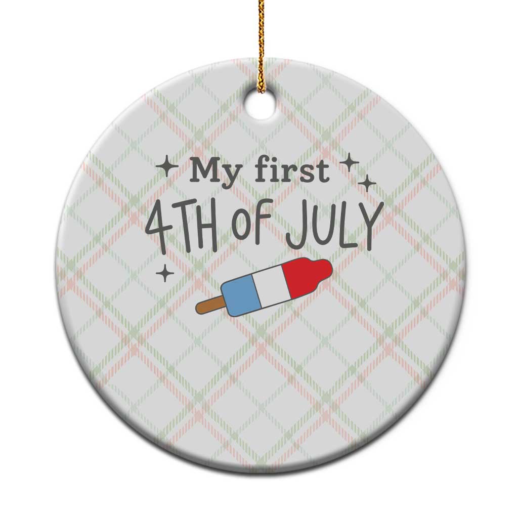 My First 4th of July Cute Summer Rocket Popsicle Ceramic Ornament Firecracker Ice Lolly Patriotic Baby Independence Holiday