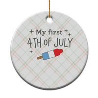 My First 4th of July Cute Summer Rocket Popsicle Ceramic Ornament Firecracker Ice Lolly Patriotic Baby Independence Holiday