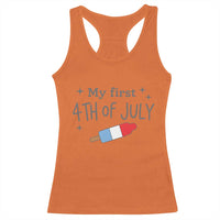 My First 4th of July Cute Summer Rocket Popsicle Racerback Tank Top Firecracker Ice Lolly Patriotic Baby Independence Holiday