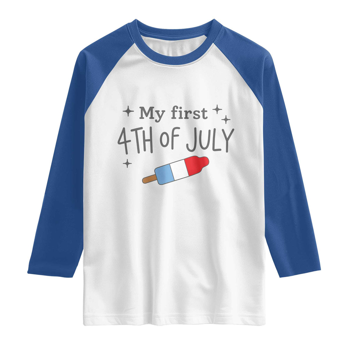 My First 4th of July Cute Summer Rocket Popsicle Raglan Shirt Firecracker Ice Lolly Patriotic Baby Independence Holiday