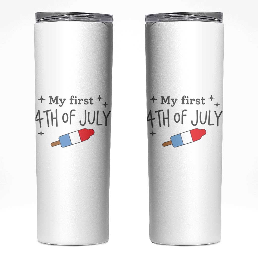 My First 4th of July Cute Summer Rocket Popsicle Skinny Tumbler Firecracker Ice Lolly Patriotic Baby Independence Holiday