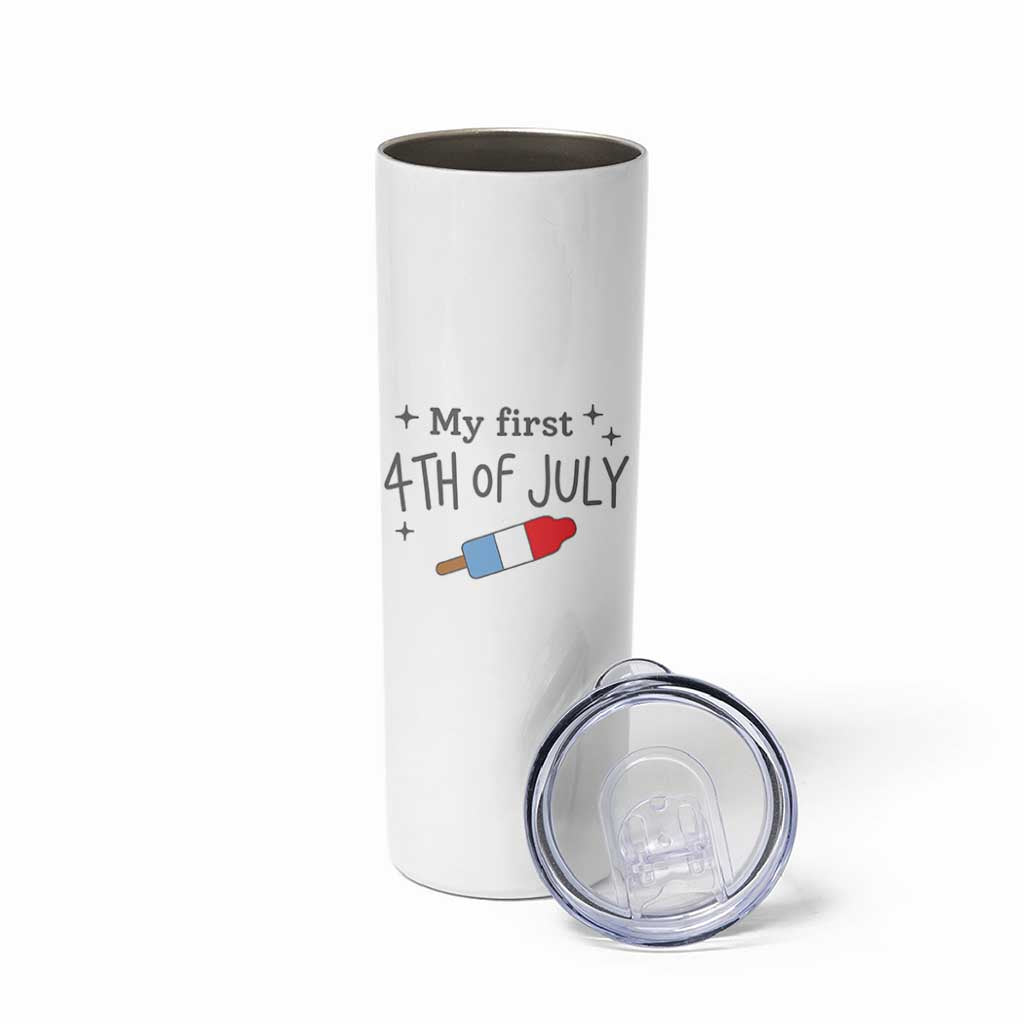 My First 4th of July Cute Summer Rocket Popsicle Skinny Tumbler Firecracker Ice Lolly Patriotic Baby Independence Holiday