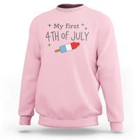 My First 4th of July Cute Summer Rocket Popsicle Sweatshirt Firecracker Ice Lolly Patriotic Baby Independence Holiday