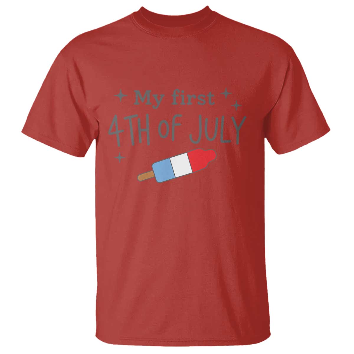 My First 4th of July Cute Summer Rocket Popsicle T Shirt Firecracker Ice Lolly Patriotic Baby Independence Holiday