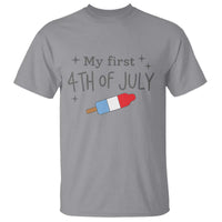My First 4th of July Cute Summer Rocket Popsicle T Shirt Firecracker Ice Lolly Patriotic Baby Independence Holiday