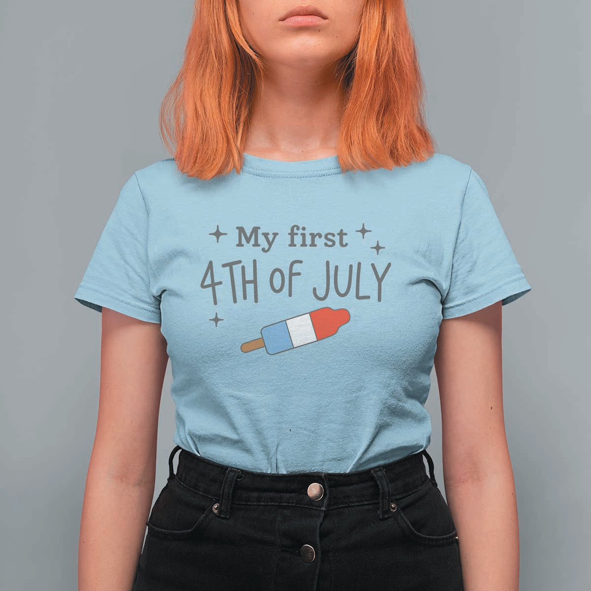 My First 4th of July Cute Summer Rocket Popsicle T Shirt For Women Firecracker Ice Lolly Patriotic Baby Independence Holiday
