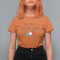 My First 4th of July Cute Summer Rocket Popsicle T Shirt For Women Firecracker Ice Lolly Patriotic Baby Independence Holiday