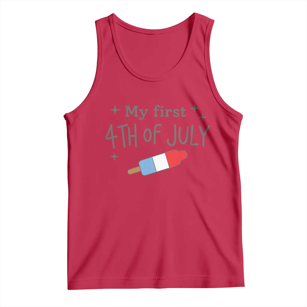 My First 4th of July Cute Summer Rocket Popsicle Tank Top Firecracker Ice Lolly Patriotic Baby Independence Holiday