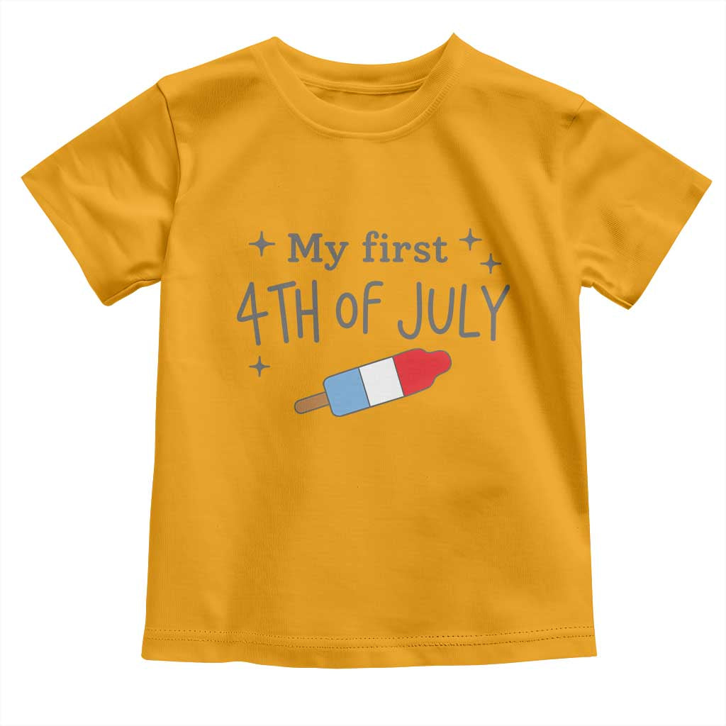 My First 4th of July Cute Summer Rocket Popsicle Toddler T Shirt Firecracker Ice Lolly Patriotic Baby Independence Holiday
