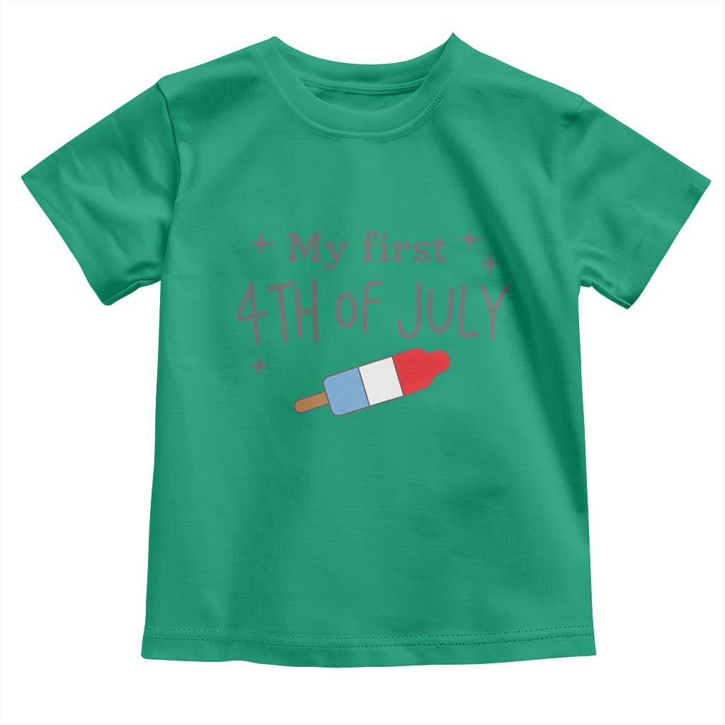 My First 4th of July Cute Summer Rocket Popsicle Toddler T Shirt Firecracker Ice Lolly Patriotic Baby Independence Holiday