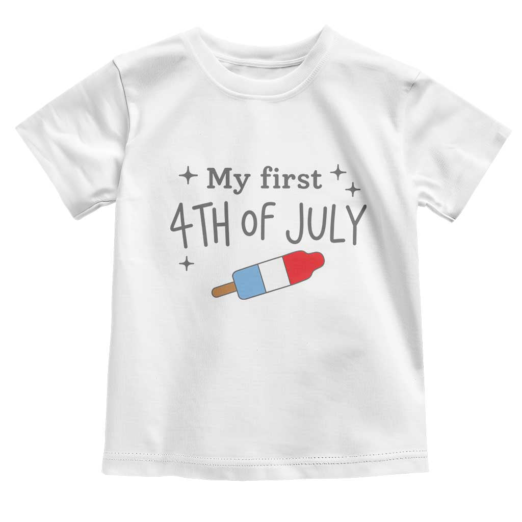 My First 4th of July Cute Summer Rocket Popsicle Toddler T Shirt Firecracker Ice Lolly Patriotic Baby Independence Holiday