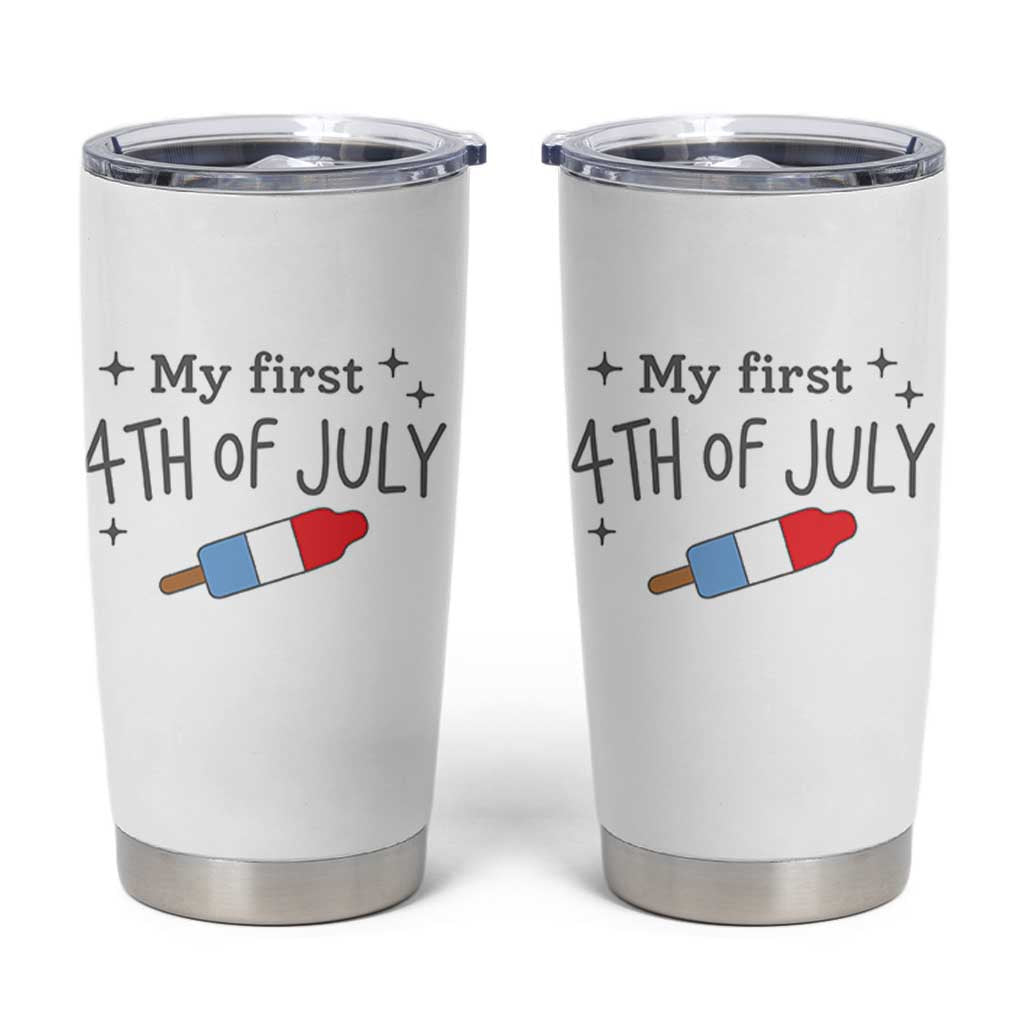 My First 4th of July Cute Summer Rocket Popsicle Tumbler Cup Firecracker Ice Lolly Patriotic Baby Independence Holiday