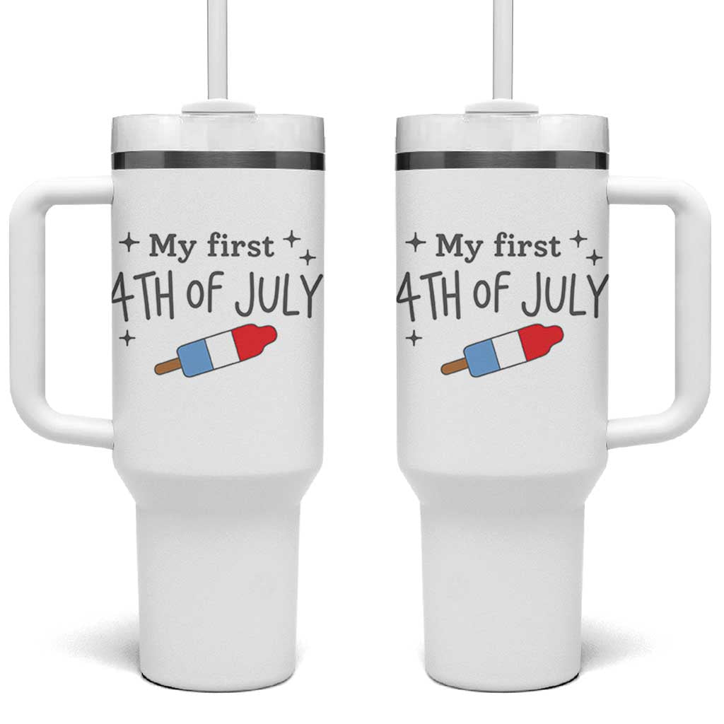 My First 4th of July Cute Summer Rocket Popsicle Tumbler With Handle Firecracker Ice Lolly Patriotic Baby Independence Holiday