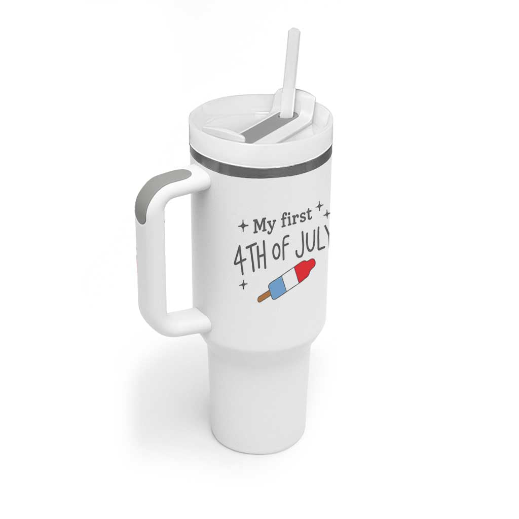 My First 4th of July Cute Summer Rocket Popsicle Tumbler With Handle Firecracker Ice Lolly Patriotic Baby Independence Holiday