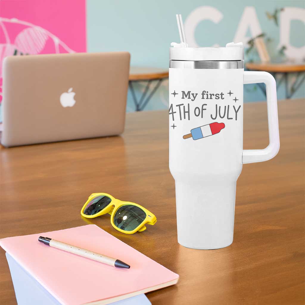 My First 4th of July Cute Summer Rocket Popsicle Tumbler With Handle Firecracker Ice Lolly Patriotic Baby Independence Holiday