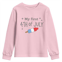 My First 4th of July Cute Summer Rocket Popsicle Youth Sweatshirt Firecracker Ice Lolly Patriotic Baby Independence Holiday