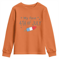 My First 4th of July Cute Summer Rocket Popsicle Youth Sweatshirt Firecracker Ice Lolly Patriotic Baby Independence Holiday