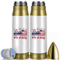 My First 4th of July Retro American Flag Pickup Truck Bullet Tumbler Americana Patriotic Independence Holiday Milestone