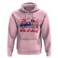 My First 4th of July Retro American Flag Pickup Truck Hoodie Americana Patriotic Independence Holiday Milestone