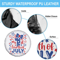 My 1st Fourth of July Patriotic Star Bow Spare Tire Cover Number One Festive Holiday Independence Milestone