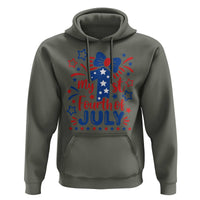 My 1st Fourth of July Patriotic Star Bow Hoodie Number One Festive Holiday Independence Milestone