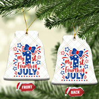 My 1st Fourth of July Patriotic Star Bow Ceramic Ornament Number One Festive Holiday Independence Milestone