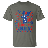 My 1st Fourth of July Patriotic Star Bow T Shirt Number One Festive Holiday Independence Milestone