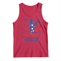 My 1st Fourth of July Patriotic Star Bow Tank Top Number One Festive Holiday Independence Milestone