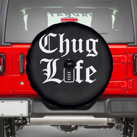 Chug Life Funny Baby Milk Bottle Graphic Spare Tire Cover Hip Hop Parody Milestone Gift