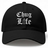 Chug Life Funny Baby Milk Bottle Graphic Baseball Cap Hip Hop Parody Milestone Gift