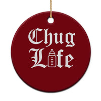 Chug Life Funny Baby Milk Bottle Graphic Ceramic Ornament Hip Hop Parody Milestone Gift