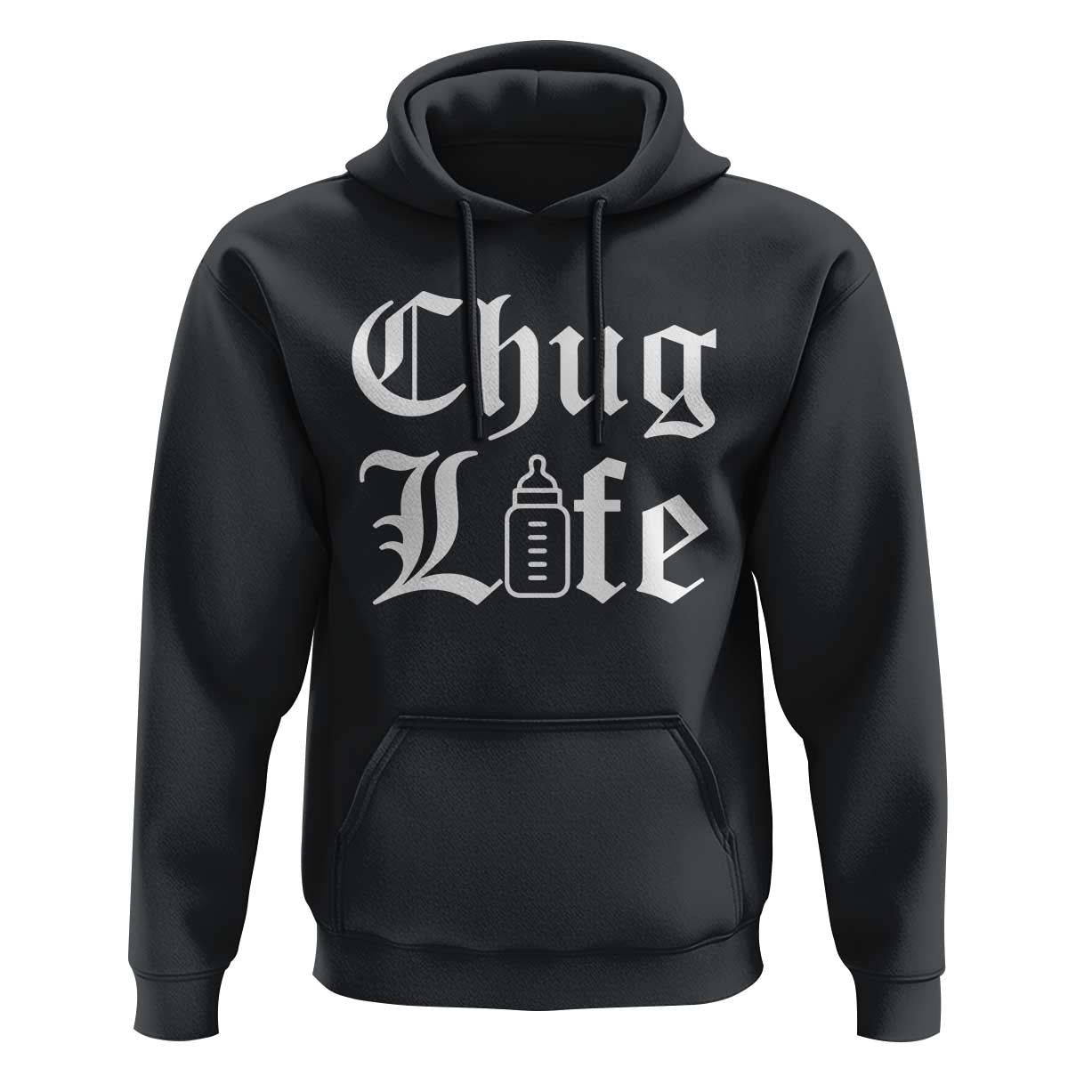 Chug Life Funny Baby Milk Bottle Graphic Hoodie Hip Hop Parody Milestone Gift