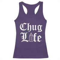 Chug Life Funny Baby Milk Bottle Graphic Racerback Tank Top Hip Hop Parody Milestone Gift