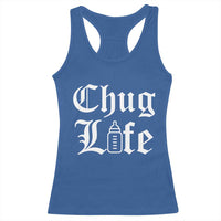 Chug Life Funny Baby Milk Bottle Graphic Racerback Tank Top Hip Hop Parody Milestone Gift