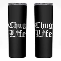 Chug Life Funny Baby Milk Bottle Graphic Skinny Tumbler Hip Hop Parody Milestone Gift