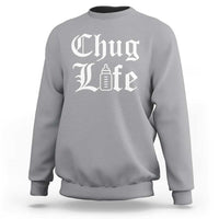 Chug Life Funny Baby Milk Bottle Graphic Sweatshirt Hip Hop Parody Milestone Gift