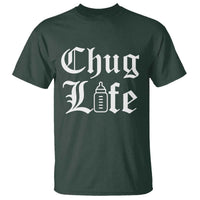 Chug Life Funny Baby Milk Bottle Graphic T Shirt Hip Hop Parody Milestone Gift