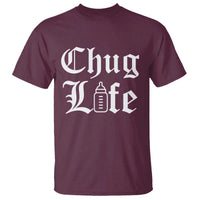 Chug Life Funny Baby Milk Bottle Graphic T Shirt Hip Hop Parody Milestone Gift