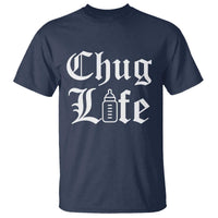 Chug Life Funny Baby Milk Bottle Graphic T Shirt Hip Hop Parody Milestone Gift