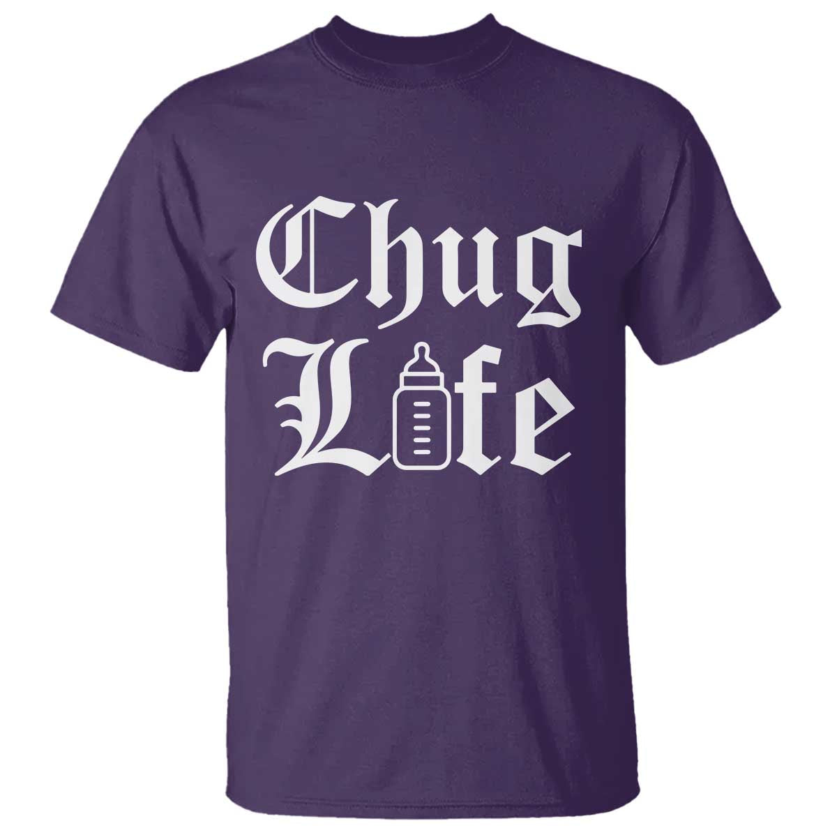 Chug Life Funny Baby Milk Bottle Graphic T Shirt Hip Hop Parody Milestone Gift