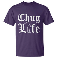 Chug Life Funny Baby Milk Bottle Graphic T Shirt Hip Hop Parody Milestone Gift